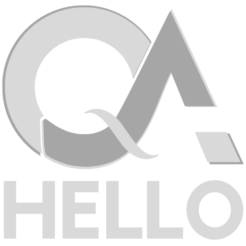 Q.A. Hello, footer logo